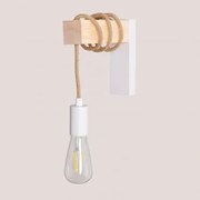 Kinkiet Ścienny Z Żelaza Tina Biala - Naturalna - Sklum