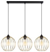 Żyrandol na lince MATT 3xE27/60W/230V czarny/złoty