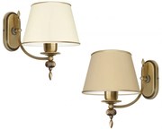 Kinkiet mosiężny z abażurem A-K1