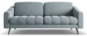 Jasnoniebieska aksamitna sofa 202 cm Nalu – Makamii