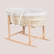 Moisés Z Rattanu Z Wyściółką I Kołyską Fabian Naturalna - Sklum