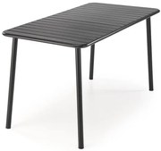 Sześcioosobowy Stół Czarny Metalowy Do Ogrodu E3-W83