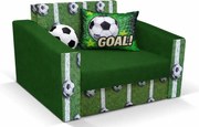 Zielony Rozkładany Fotel Z Motywem Piłki Nożnej F3-B34
