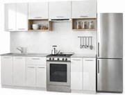 Zestaw mebli kuchennych - biały połysk + dąb sonoma 45x12x4 Z4-B65