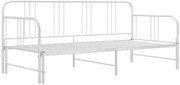 Białe Metalowe Łózko Rozkładane 90X200 Cm L6-G84