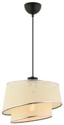 Lampa wisząca na przewodzie BARETTE 1xE27/60W/230V kremowa/błyszczący chrom