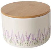 Pojemnik ceramiczny LAVANDER z bambusową pokrywą, Ø 16 cm