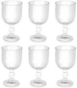 Kieliszek do wody w prążki, 370 ml, 6 sztuk