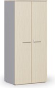 Szafa biurowa z drzwiami PRIMO GRAY, 800 x 500 x 1781 mm, szary/brzoza