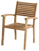 Drewniane krzesło ogrodowe w naturalnym kolorze Sunderland – Hartman
