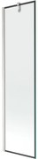 Mexen Next parawan nawannowy 1-skrzydłowy 50 x 150 cm, czarna ramka, nikiel szczotkowany - 895-050-000-00-70-97