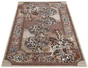 Brązowy prostokątny dywan do salonu K1-Z23