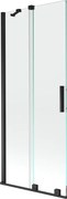 Mexen Velar parawan nawannowy 2-skrzydłowy rozsuwany 80 x 150 cm, transparent, czarny - 896-080-000-01-70