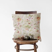 Świąteczna lniana poszewka na poduszkę Linen Tales Jingle Bells, 40x40 cm