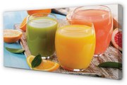 Obraz na płótnie Koktajle kolorowe szklanki