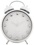 Karlsson 6019WH designerski zegar stołowy/budzikbiały, średnica 30 cm