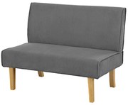 HOMCOM Dwuosobowa Sofa z Obiciem Kordowym, Gruba Tapicerka i Solidne Drewniane Nogi do Salonu, Sypialni, Biura, Szary