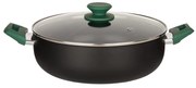 Garnek aluminiowy Ø 28 cm, ze szklaną pokrywą