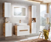 Komplet wiszących mebli łazienkowych 80 cm Biały połyskS8-W50