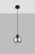 Lampa wisząca ALINO 1 czarna SOLLUX  LIGHTING