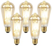 Zestaw 5 żarówek LED E27 Dim to Warm Gold 8W 806lm 2000-2700K