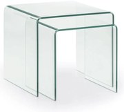 Szklane stoliki zestaw 3 szt. 50x50 cm Burano – Kave Home
