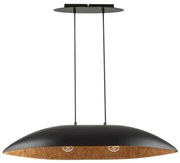 Żyrandol na lince GONDOLA 2xE27/60W/230V czarny/miedź