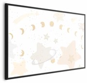 Plakat Księżyc i gwiazdy 30x21 cm z ramą czarną bez marginesu ARTGEIST B