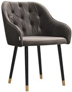 Szary tapicerowany fotel N9-H12