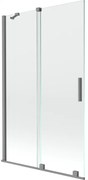 Mexen Velar parawan nawannowy 2-skrzydłowy rozsuwany 110 x 150 cm, transparent, gun metal - 896-110-000-01-95
