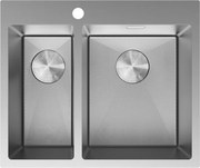 Mexen Flexo zlewozmywak stalowy 1,5-komorowy 610 x 510 mm, inox HC - 6446611500-01HC