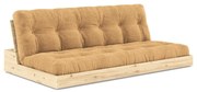 Jasnobrązowa sztruksowa rozkładana sofa 196 cm Base – Karup Design