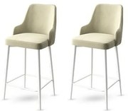 Zestaw krzeseł barowych Enox Cream and White, 2 szt., 2 szt.