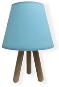 Lampa stołowa WOOD 1xE27/60W/230V niebieska