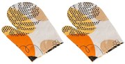 Bellatex Rękawica kuchenna Kamyki pomarańczowy, 28 x 18 cm, 2 szt.