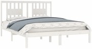 Białe podwójne łóżko sosnowe 140x200 E2-P97