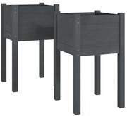 Antracytowy zestaw drewnianych donic S3-C11