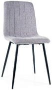 Krzesło tapicerowane ALAN BREGO szare SIGNAL