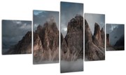 Obraz - Trzy Zęby, Włoskie Dolomity (125x70 cm)