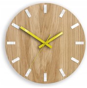 Zegar na ścianę nowoczesny drewniany z cichym mechanizmem okrągły solidny