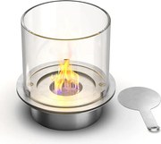 Okrągły palnik z szybą do biokominka, biokominek ze stali nierdzewnej, 3l średnica 30 cm