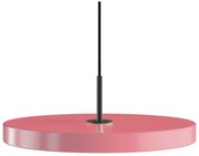 Różowa lampa wisząca LED z metalowym kloszem ø 43 cm Asteria Medium – UMAGE