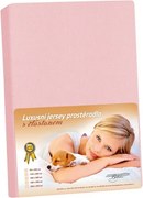 Prześcieradło z elastanu Jersey w kolorze różowym, 90 x 200 cm