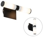 Nowoczesna lampa ścienna do łazienki czarna IP44 2-punktowa - Bath Nowoczesny Oswietlenie wewnetrzne