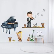 Naklejki na ścianę - Muzyk