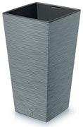 Donica ogrodowa kwadratowa Furu Square 55 cm szary PROSPERPLAST