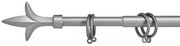 Szary metalowy karnisz VALANCE TRIDE 120-210 cm