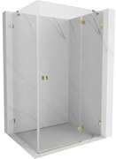 Mexen Lunar kabina prysznicowa uchylna prawa 70 x 80 cm, transparent, złota - 834-070-080-50-00-P