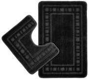 Czarne dywaniki łazienkowe do WC zestaw 2 szt. 50x80 cm Armoni – Catherine Lansfield