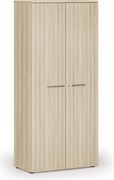 Szafa biurowa z drzwiami PRIMO WOOD, 800 x 420 x 1781 mm, dąb naturalny